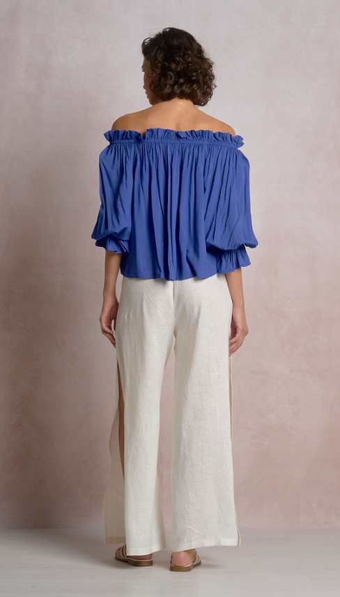 "STRONG AND COURAGEOUS" BLUE TOP