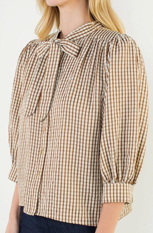 "HIGHLY FAVORED" BROWN SHIRT