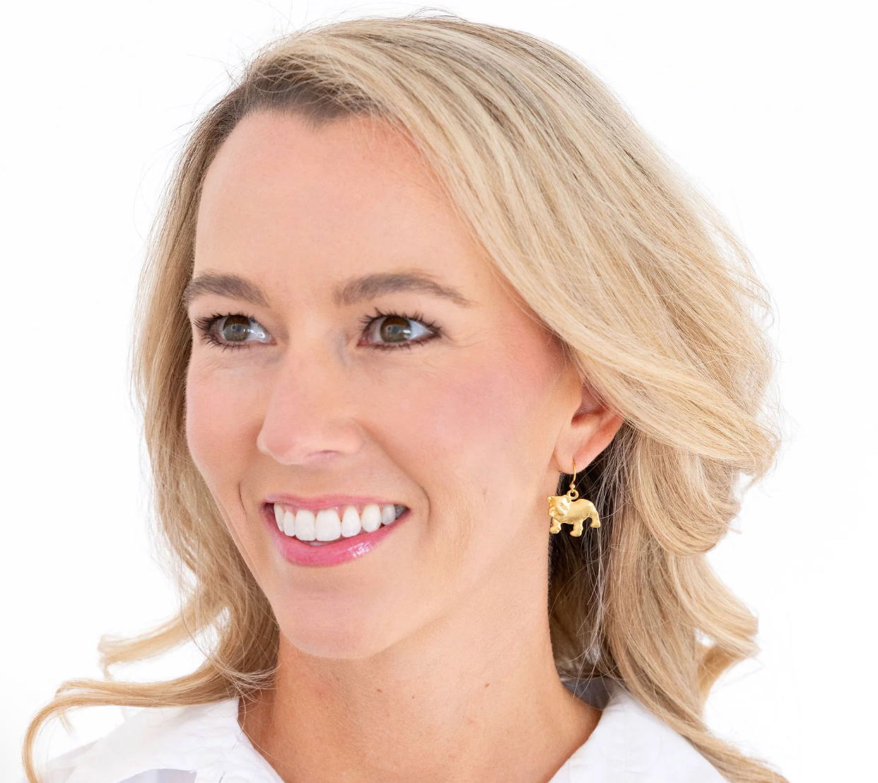 Mini Bulldog Drop Earrings by Susan Shaw