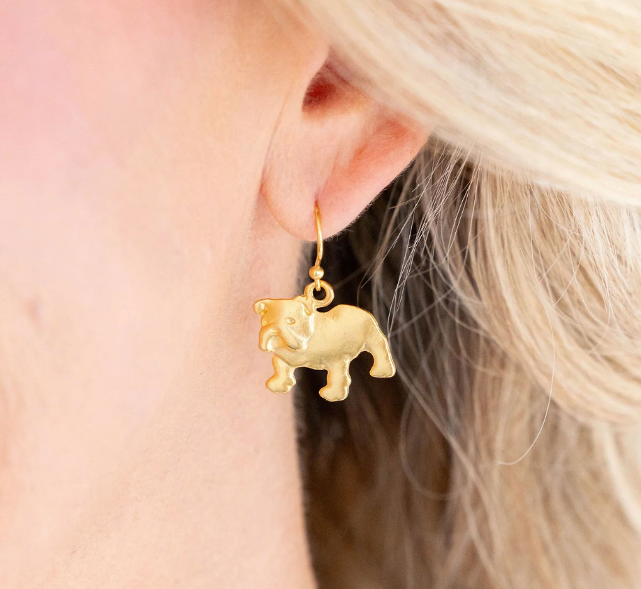 Mini Bulldog Drop Earrings by Susan Shaw
