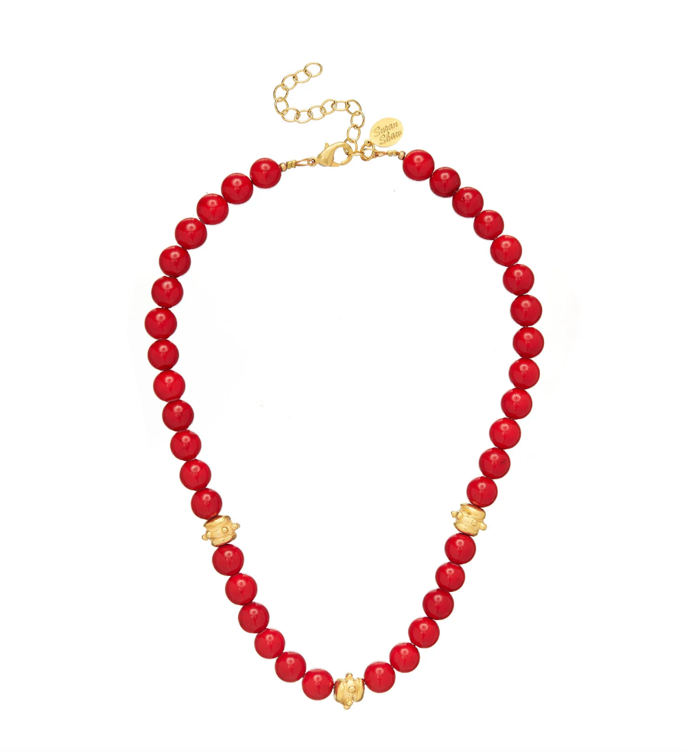 Bailey Necklace in Red by Susan Shaw