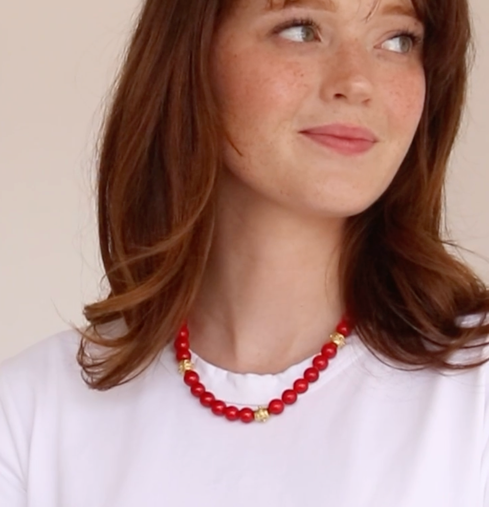 Bailey Necklace in Red by Susan Shaw