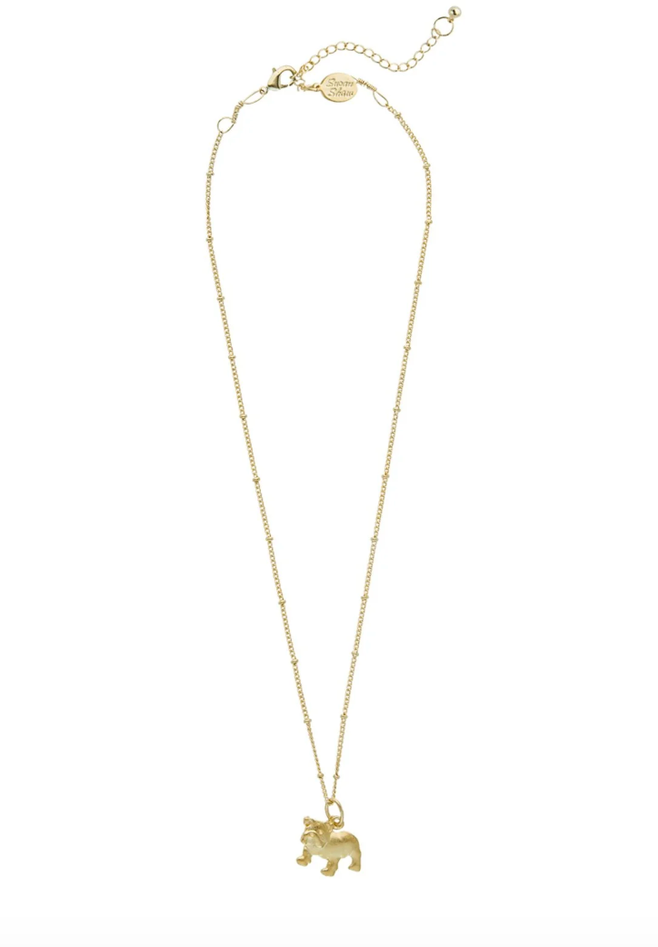 Dainty Bulldog Necklace by Susan Shaw