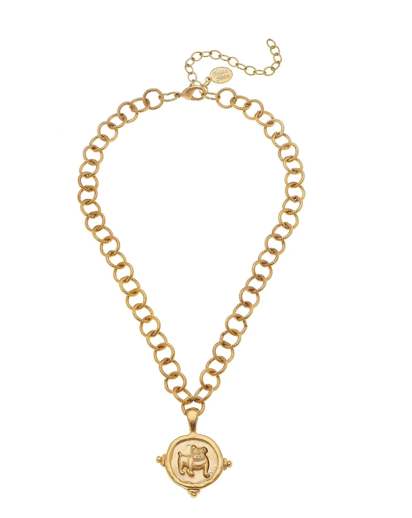 Bulldog Intaglio Necklace by Susan Shaw