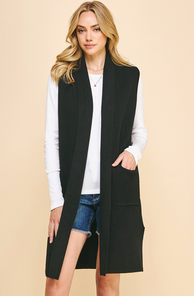 "FOREVER AMEN" BLACK CARDIGAN