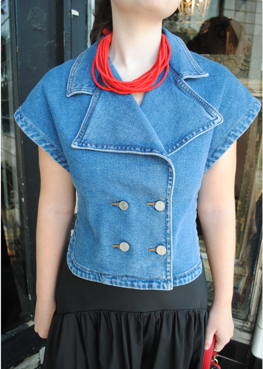 "GAMEDAY MUSE" Denim Top
