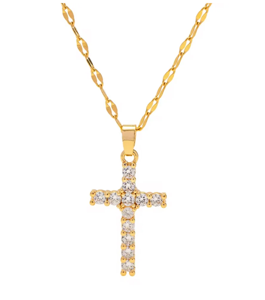 GLAM CROSS NECKLACE by Katie Rae