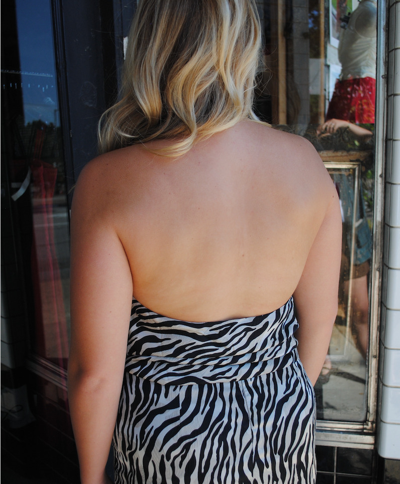 "MIGHTY GRACE" Zebra Halter Top