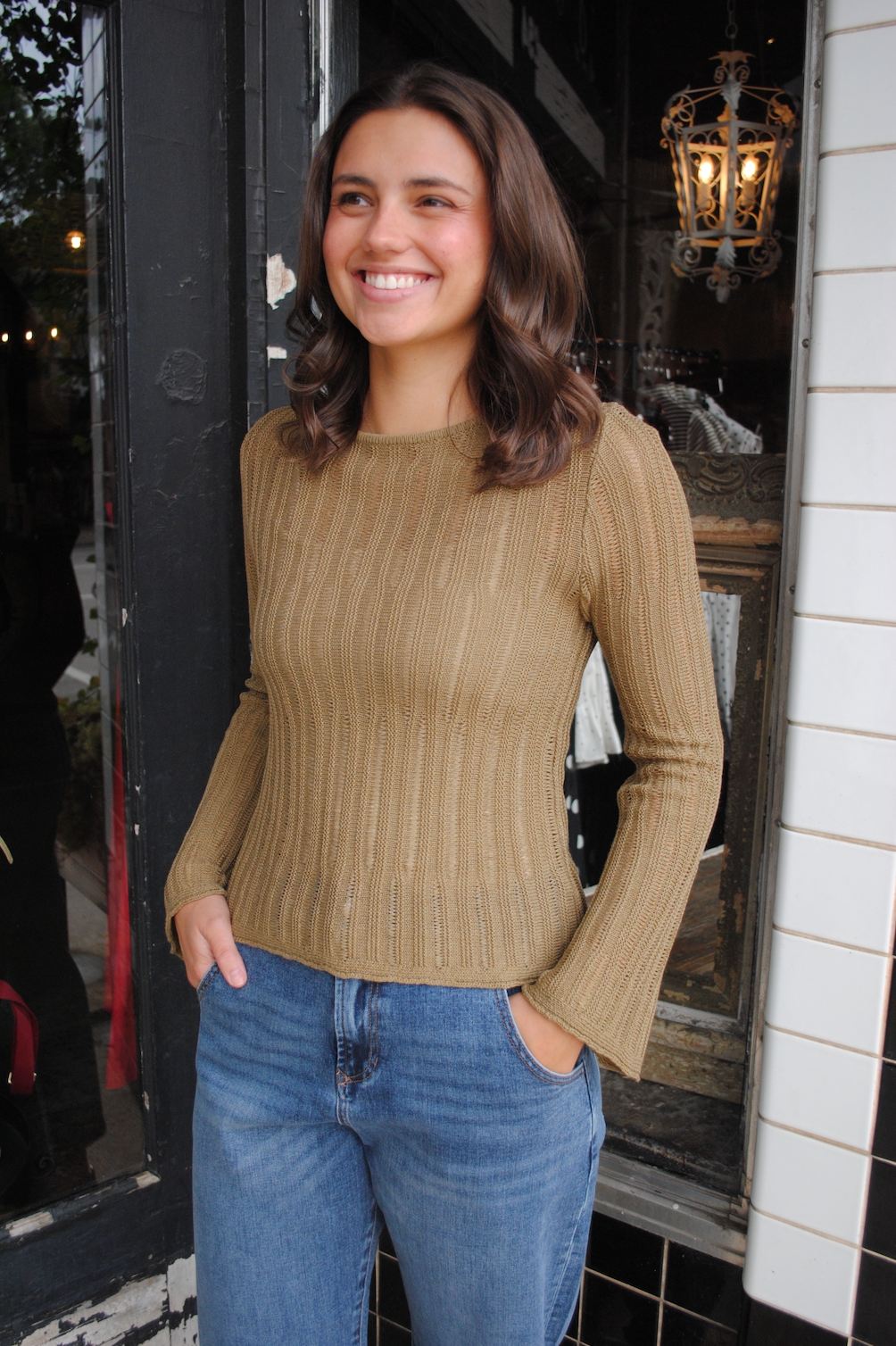AMARA OPEN WEAVE SWEATER TOP