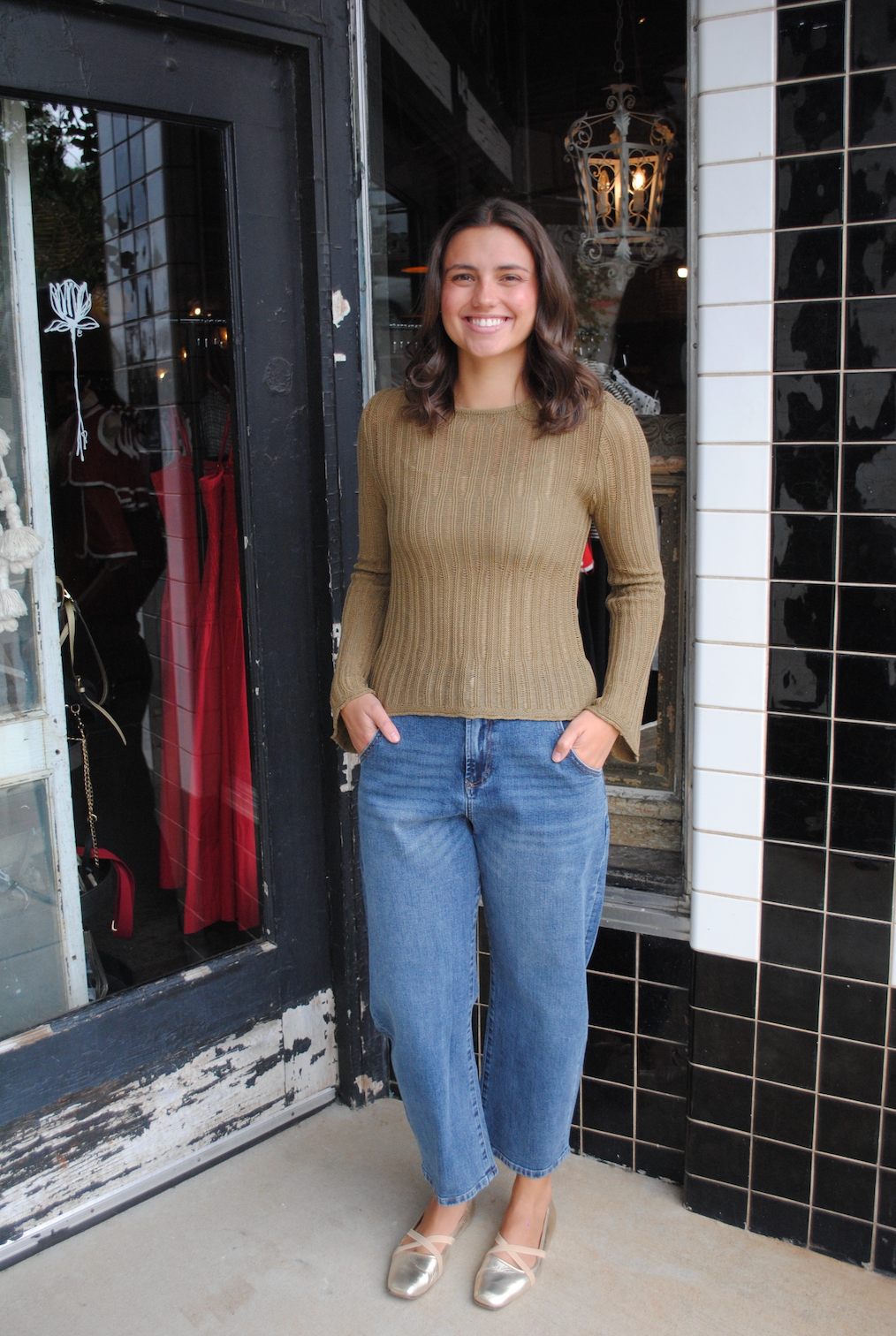 AMARA OPEN WEAVE SWEATER TOP