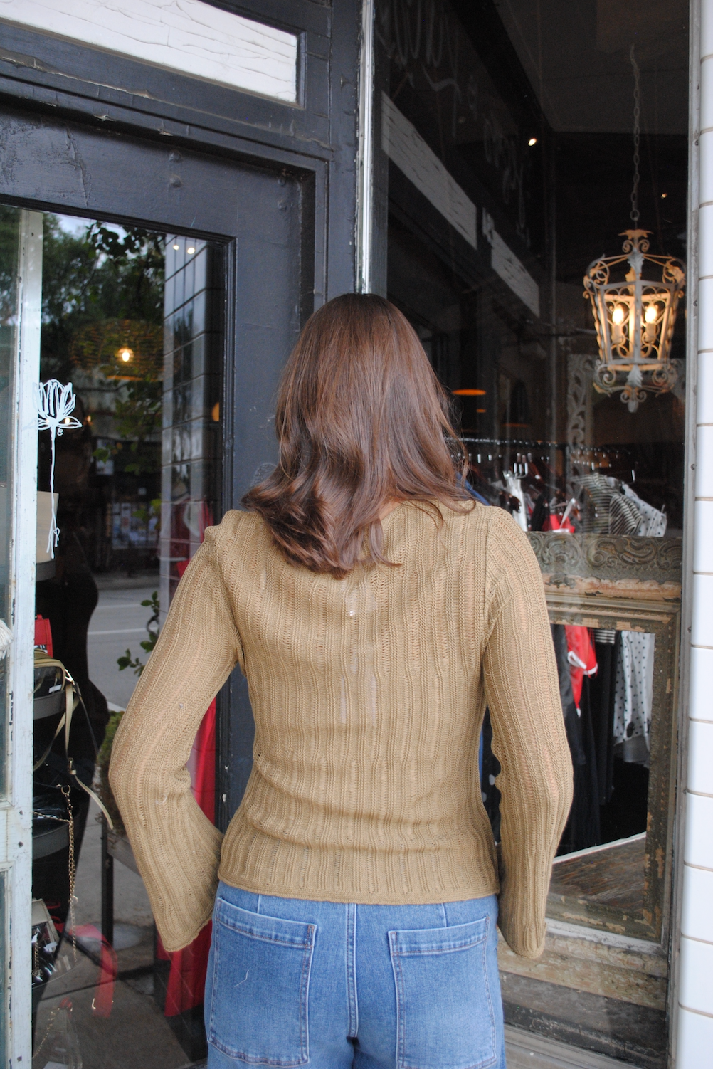 AMARA OPEN WEAVE SWEATER TOP