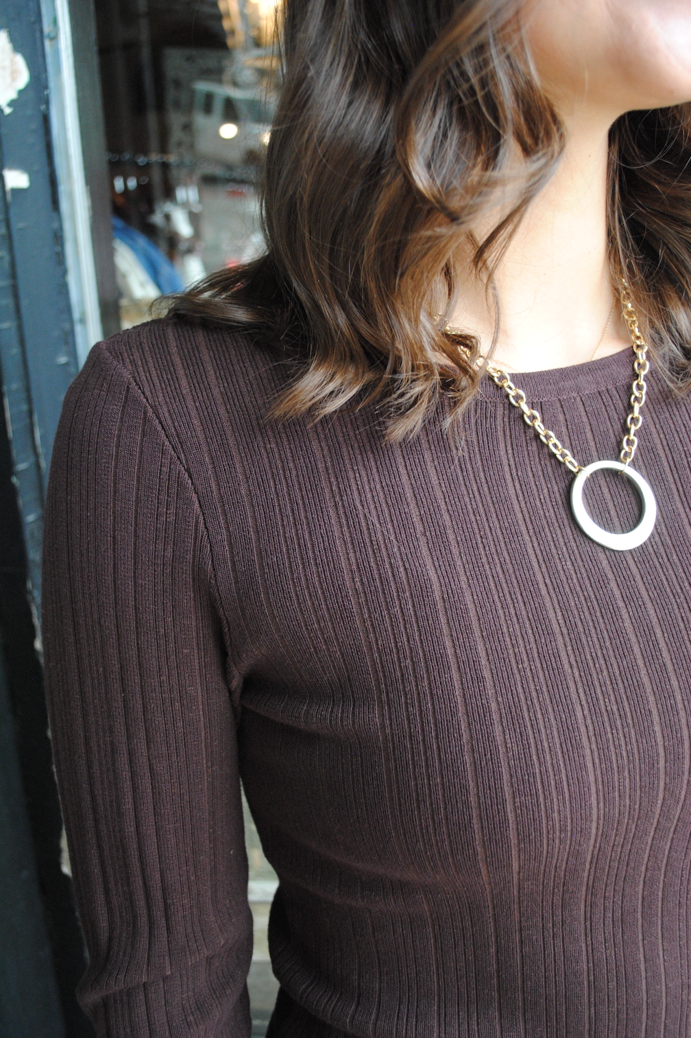 DREA LONG SLEEVE RIB KNIT TOP