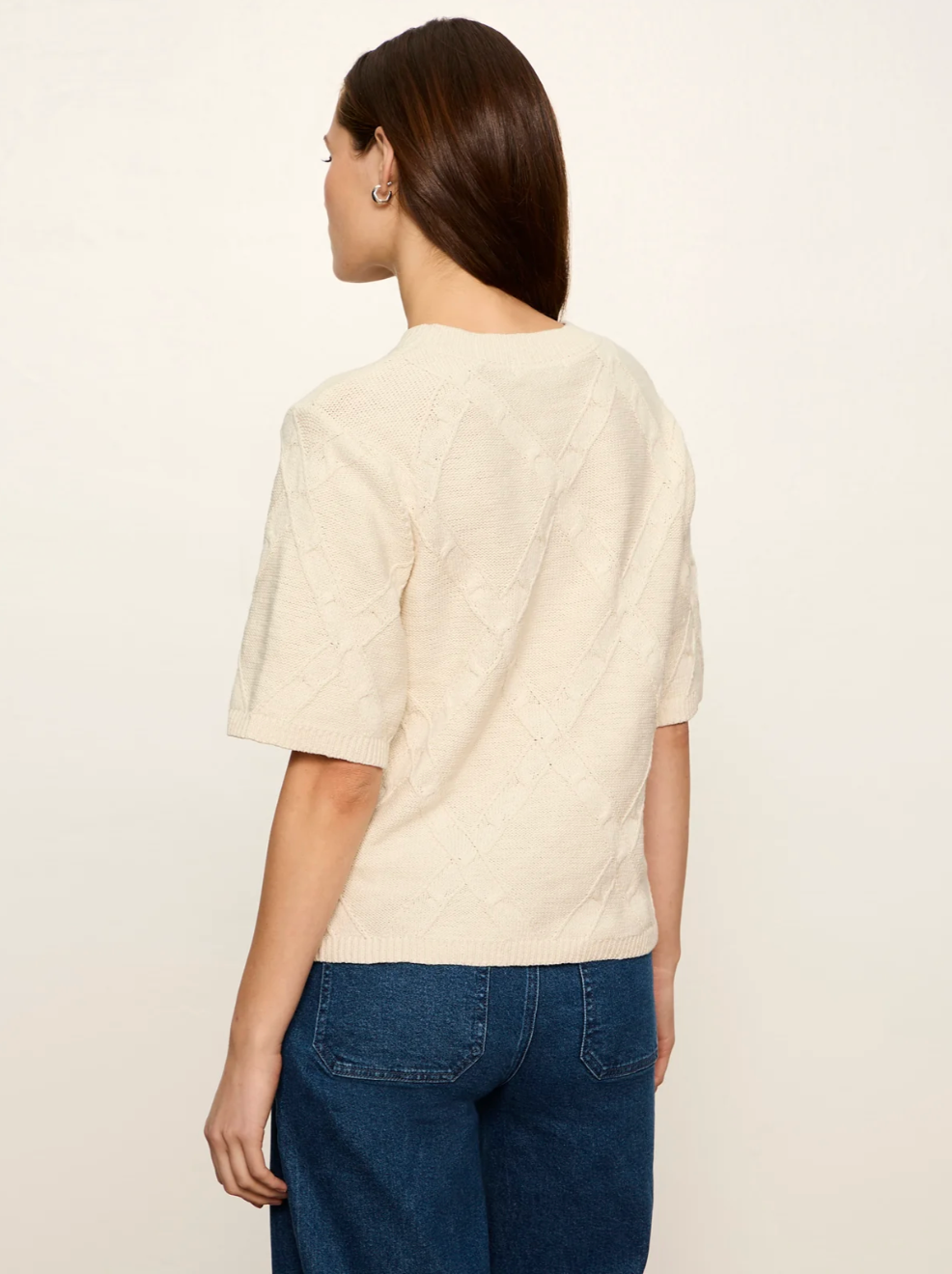 "DIAMOND STITCH SWEATER TEE" by Sanctuary