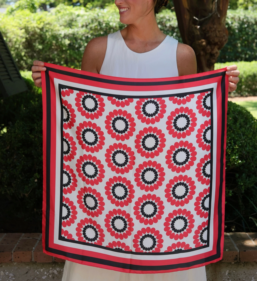 "DAWGS GONE WILD" Medium Floral Scarf