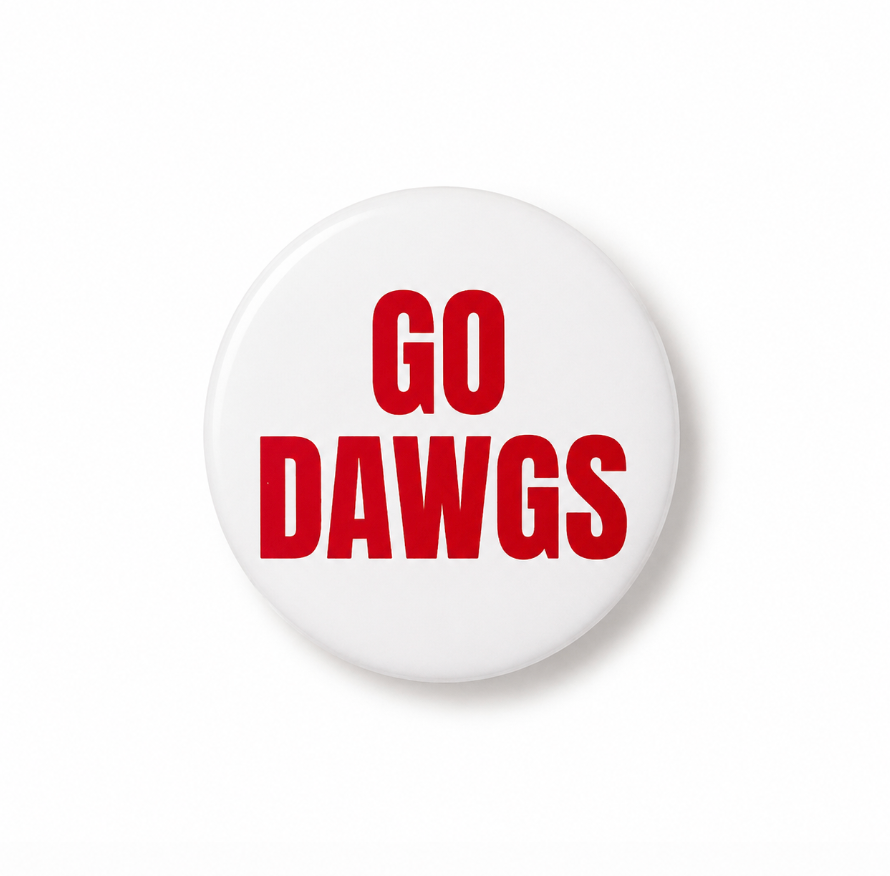 "GO DAWGS" Red Gameday Pin