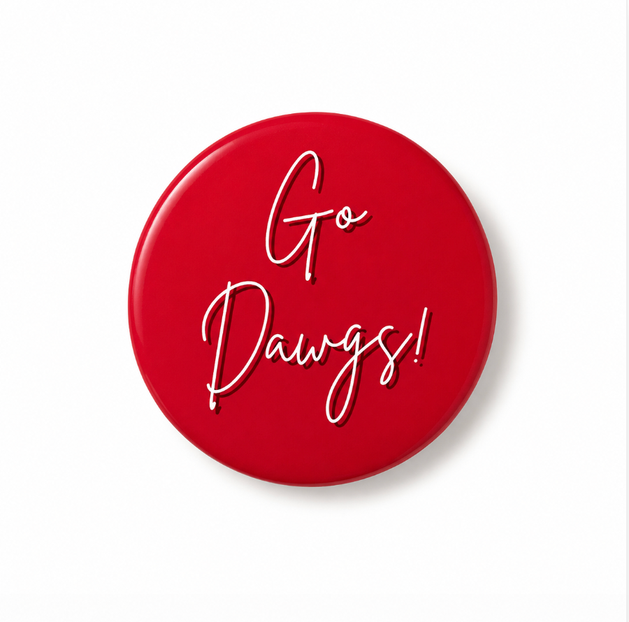 "GO DAWGS" Red Gameday Pin