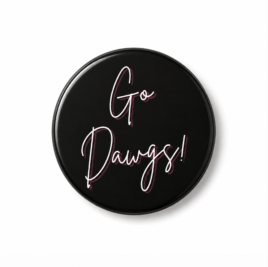 "GO DAWGS" Black Gameday Pin