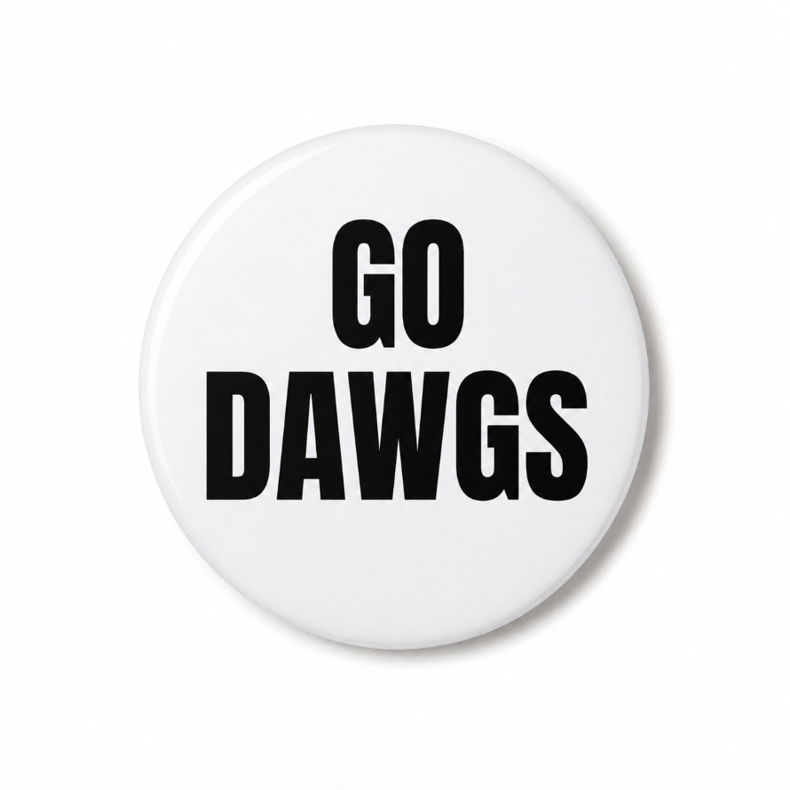 "GO DAWGS" Black Gameday Pin