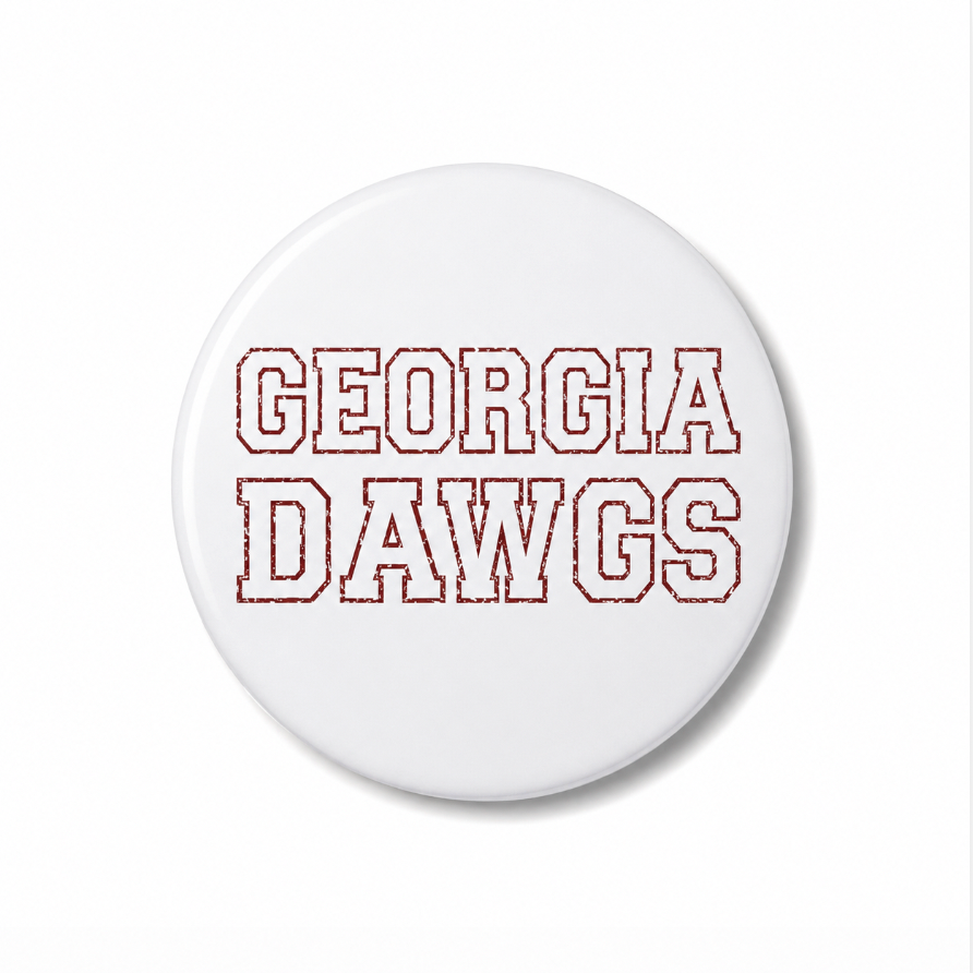 "GEORGIA DAWGS" White Gameday Pin