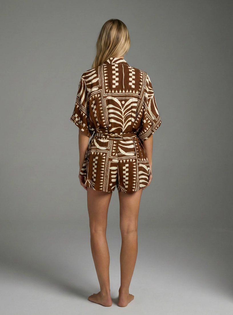“DESERT STORY” Printed Romper