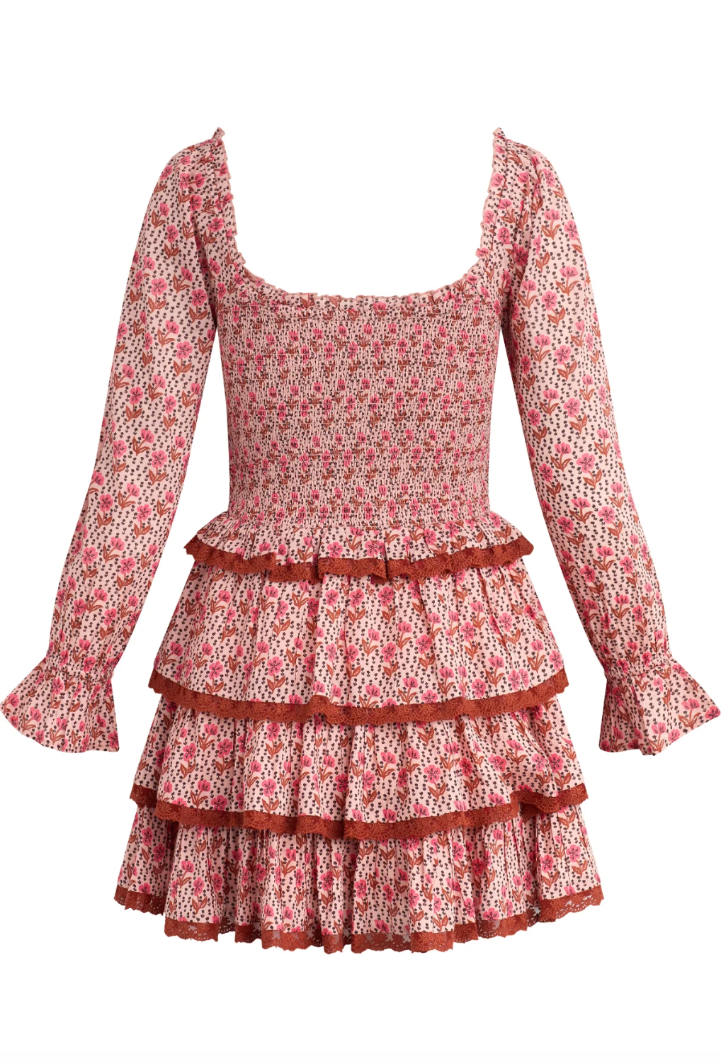 “ROSEWOOD ROMANCE” Tiered Mini Dress