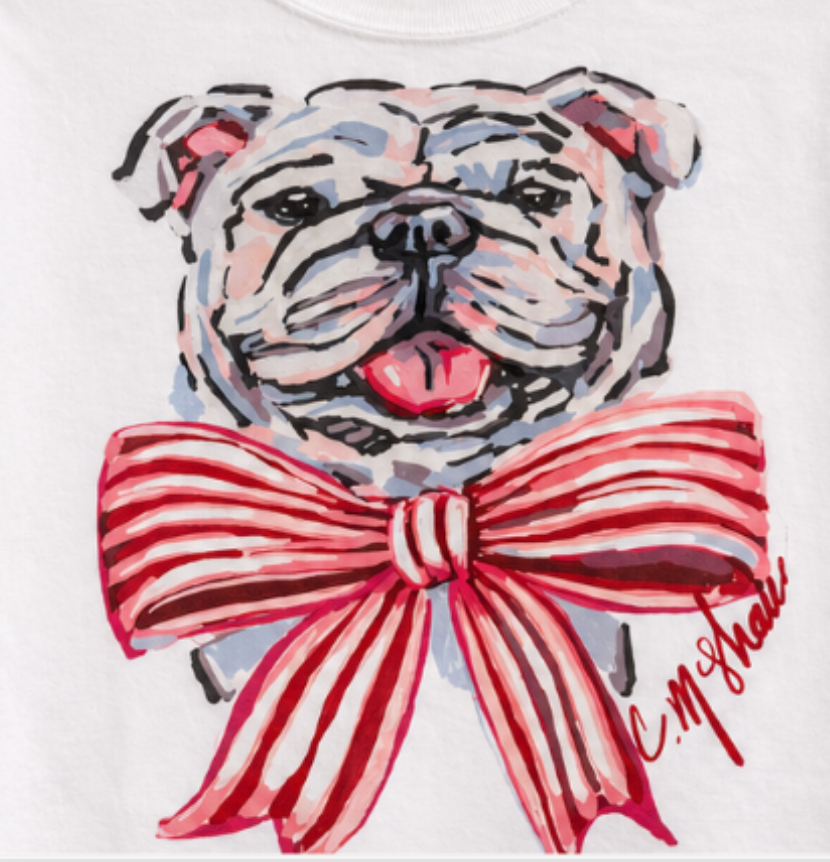 "DAWG DARLING" Short Sleeve Watercolor Boxy Tee
