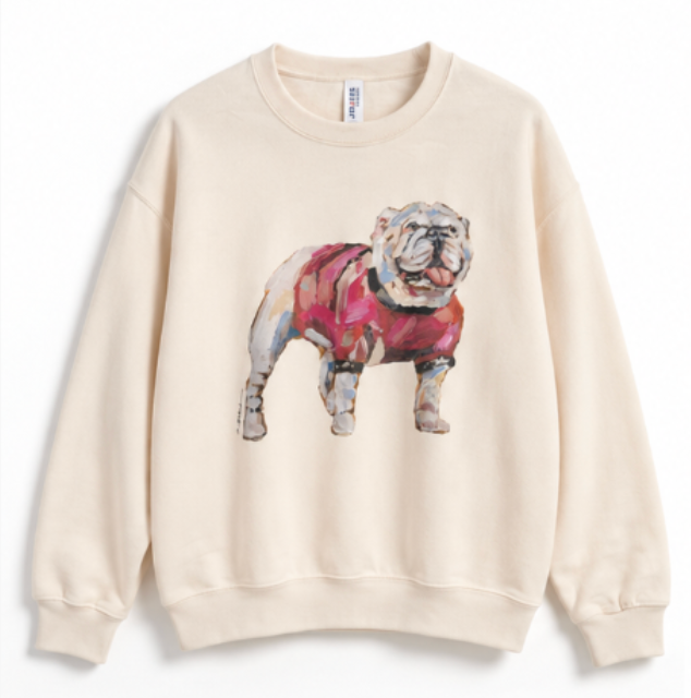 "DAWGS DAYS" Watercolor Bulldog Sweatshirt