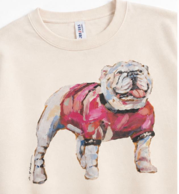 "DAWGS DAYS" Watercolor Bulldog Sweatshirt