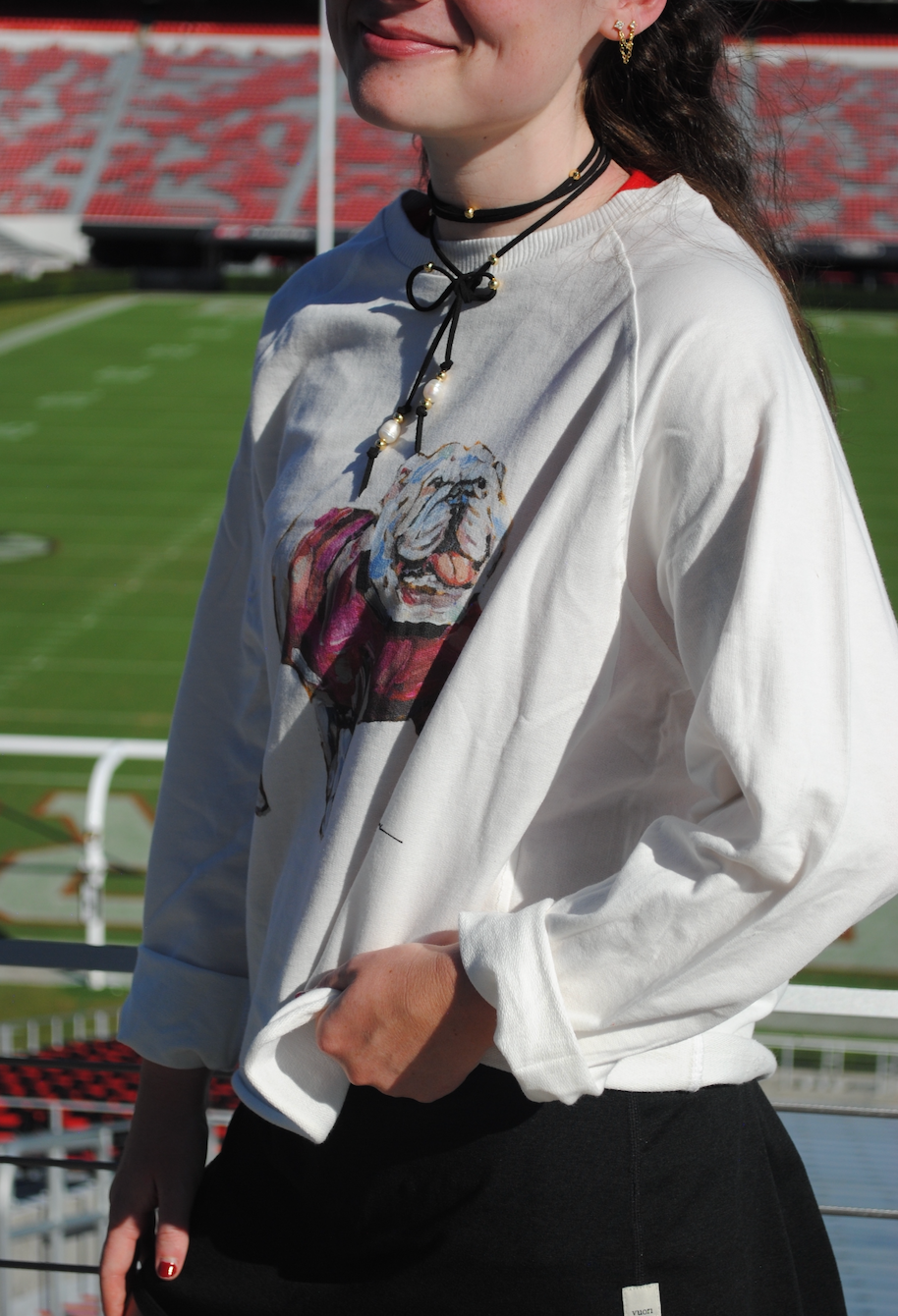 "DAWG SPIRIT" Long Sleeve Watercolor Tee