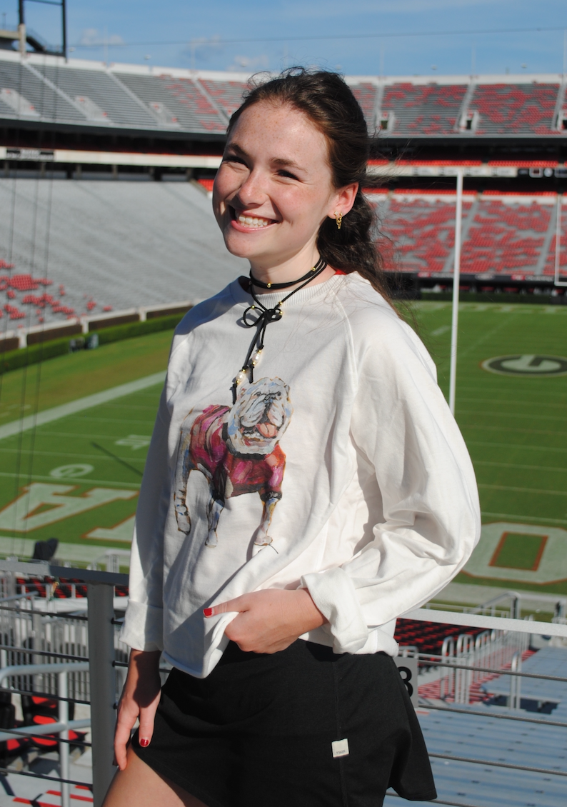 "DAWG SPIRIT" Long Sleeve Watercolor Tee