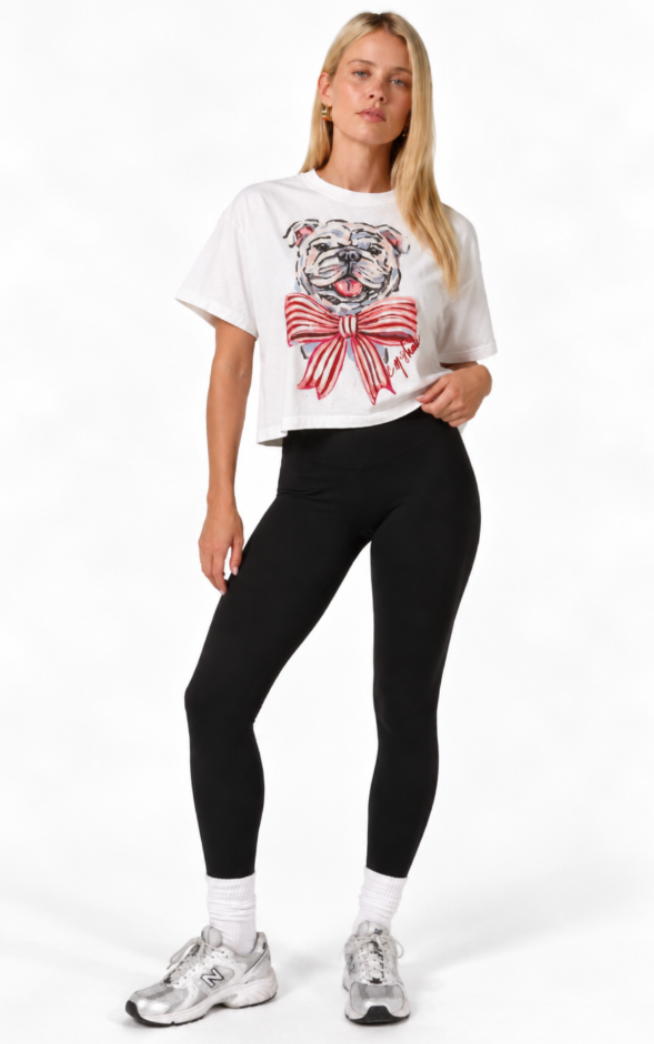"DAWG DARLING" Short Sleeve Watercolor Boxy Tee