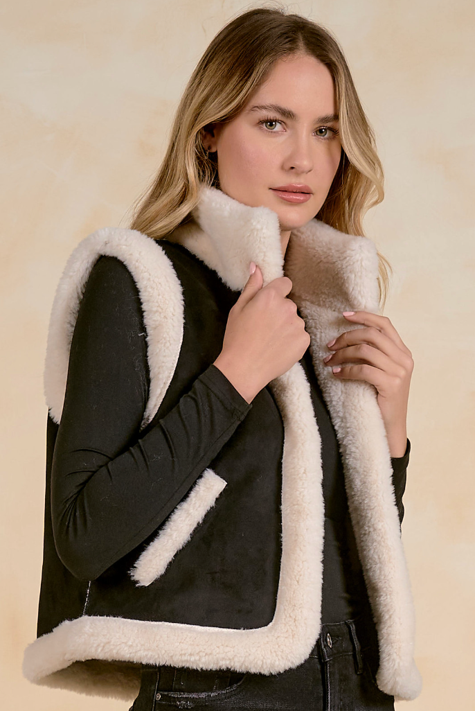 The Aspen Faux Fur Vest by ELAN