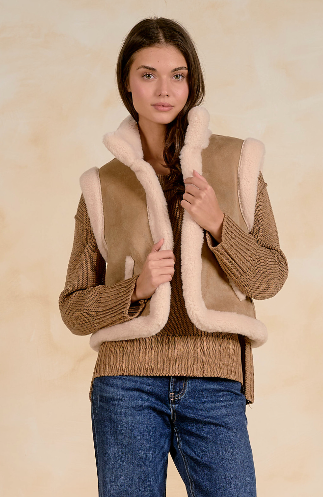 The Aspen Faux Fur Vest by ELAN