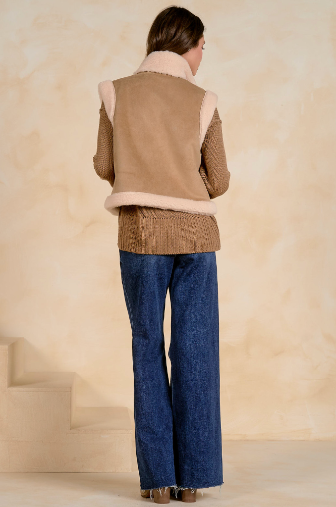The Aspen Faux Fur Vest by ELAN
