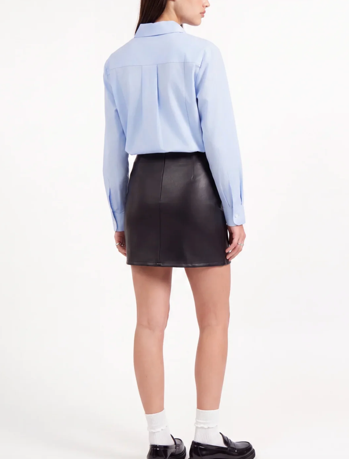 ACADEMY VEGAN LEATHER MINI SKIRT