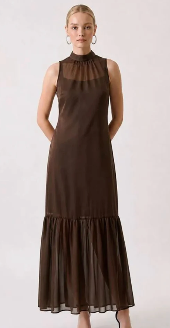 The Celine Organza Maxi Dress