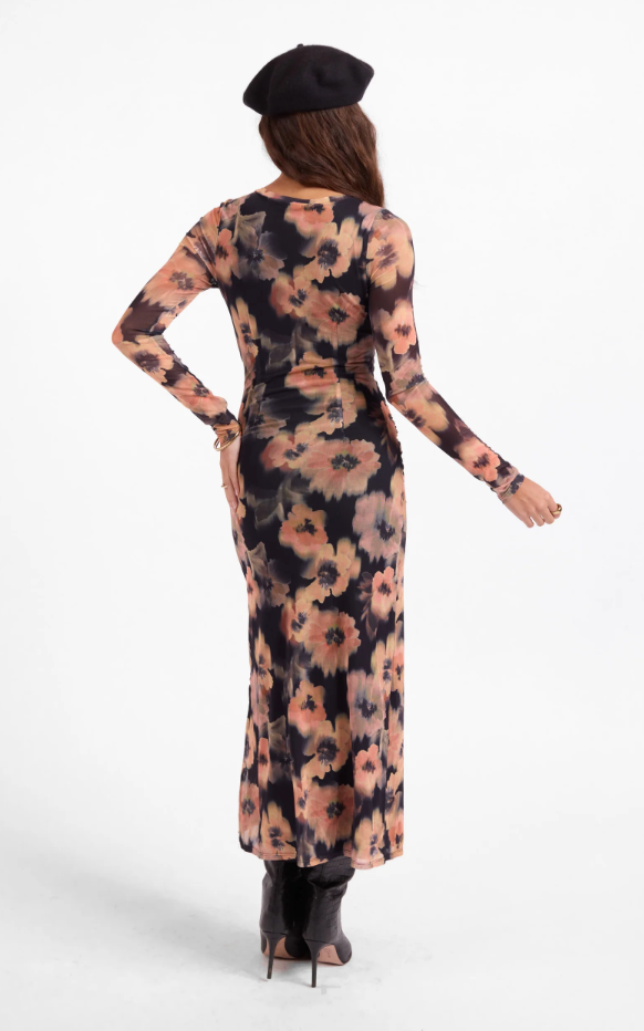 GARDEN GRIT MULTI PRINT MAXI DRESS