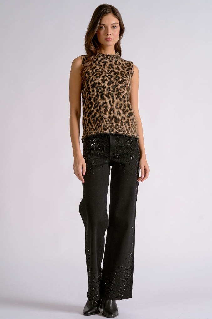 WILD AT HEART SLEEVELESS CREWNECK SWEATER by ELAN