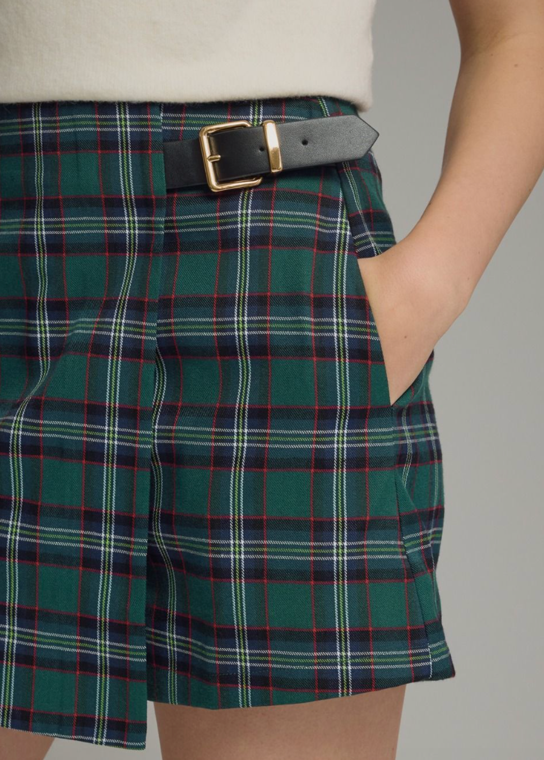 The Evergreen Plaid Skort
