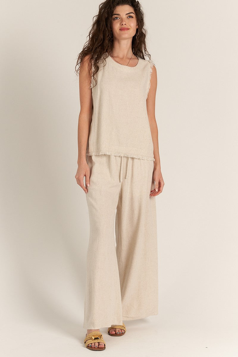 "SLOW TO SPEAK" SLEEVELESS TOP