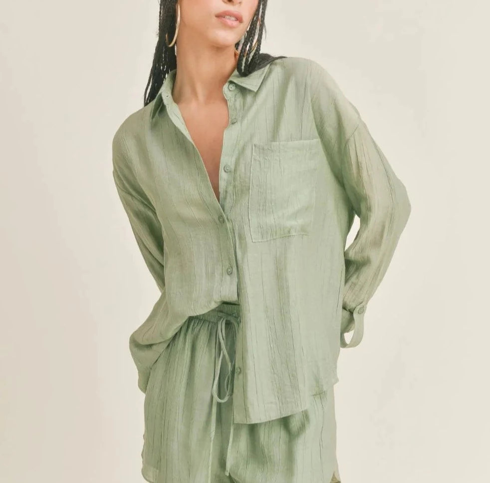 SAGE BUTTON DOWN