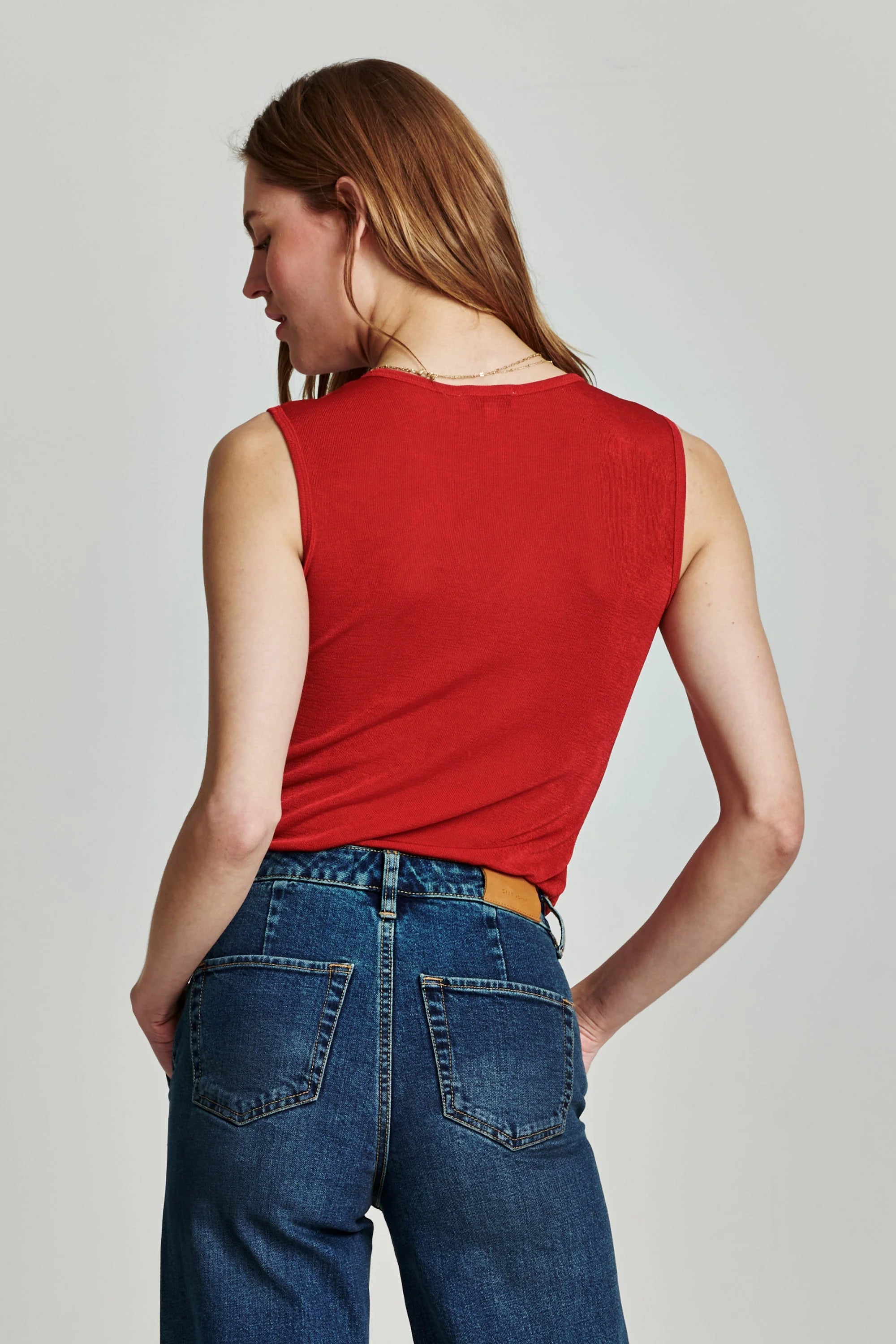 SKYE SHIRRED FRONT TANK