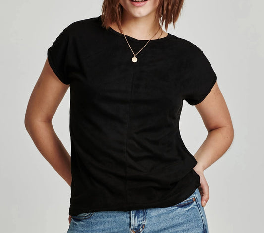 LACEY SUEDE DOLMAN SLEEVE TOP