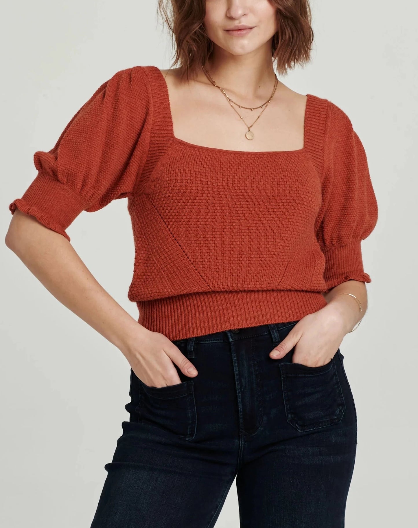 ELOISE SQUARE NECK SWEATER