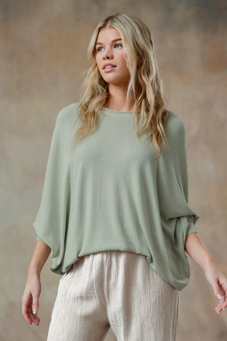 Cobblestone VERA RAGLAN SLEEVE PULLOVER SWEATER