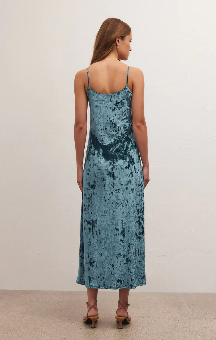 SELINA CRUSHED VELVET DRESS