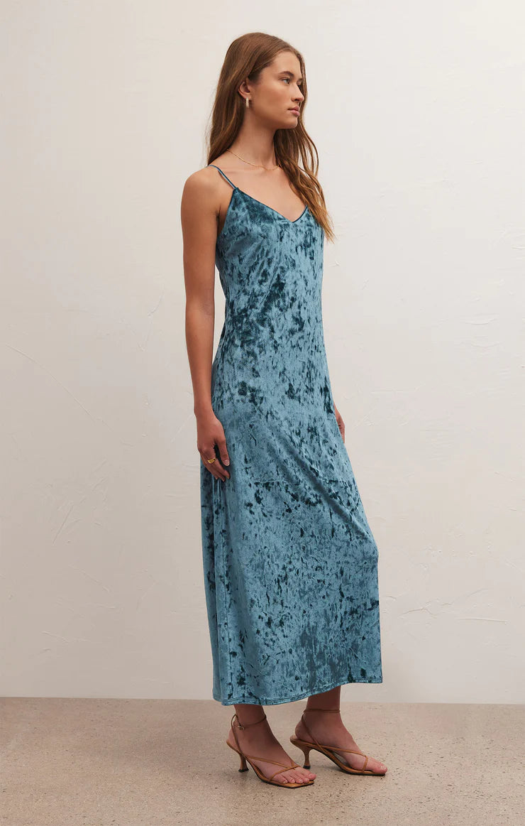 SELINA CRUSHED VELVET DRESS