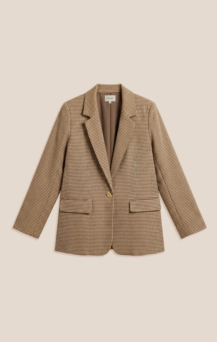 "EVAN HOUNDSTOOTH BLAZER" by Z Supply