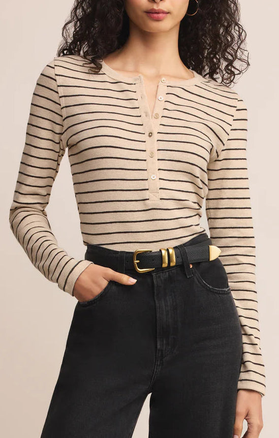 EVE STRIPE HENLEY TOP by Z Supply