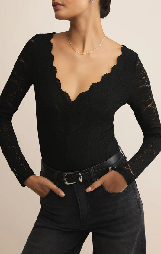 NIGHTFALL LACE BODYSUIT by Z Supply